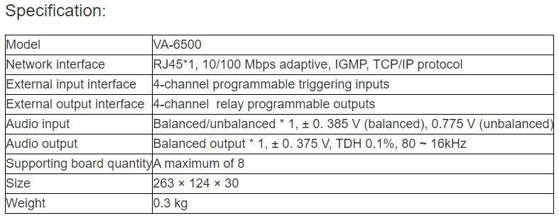 VA-6500 CF1 FAS Short Circuit Board PA System