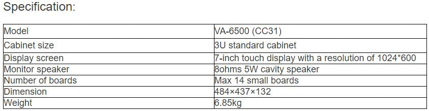 VA-6500 (CC31) Broadcast Controller