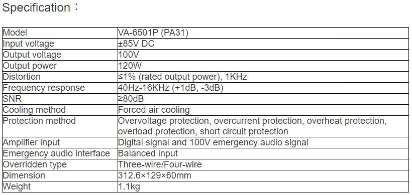 VA-6501P (PA31) 120W Amplifier Board