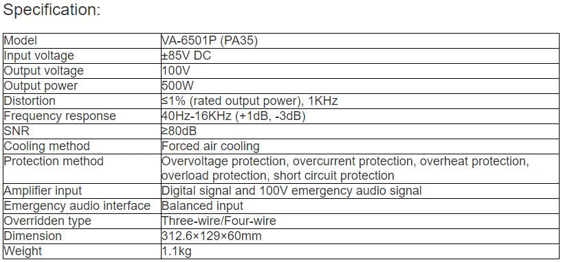 VA-6501P (PA35) 500W Amplifier Board