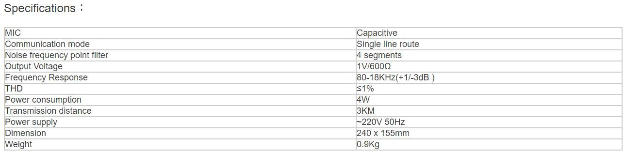 VA-6505 NT1 Noise Detector PA System