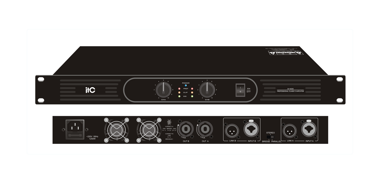 D-200, D-350, D-500 Class-D Professional Amplifier