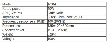 T-304 Indoor Column Speaker