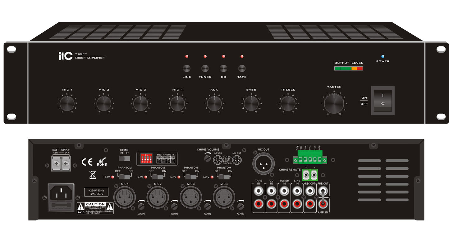 T-60FP/ T-120FP/ T-240FP Mixer Amplifier