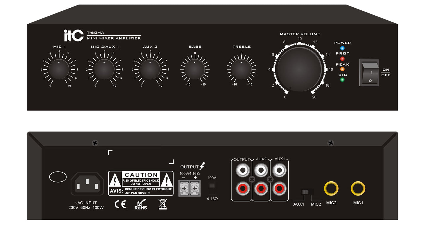 T-60MA T-120MA T-240MA Mini Amplifier