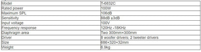 T-6832C Ultra-thin speaker