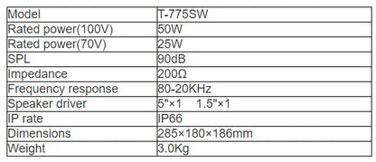 T-775SW Wall Mounted Speaker