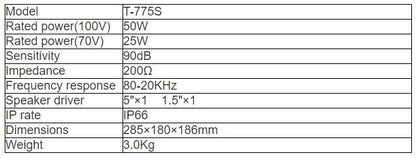 T-775S Wall Mounted Speaker