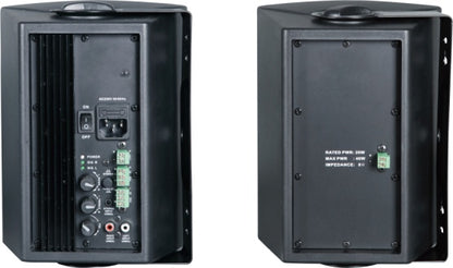 T-776A  T-776AW Active Wall Mount Speaker (Black in Pair, 2×25W)