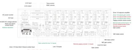 T-8000 8x8 Audio Matrix & Paging Controller