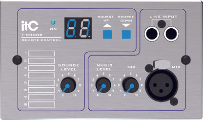 T-8000B (Grey & Aluminum)   T-8000BW (White & ABS) Remote Control with Audio Input Module