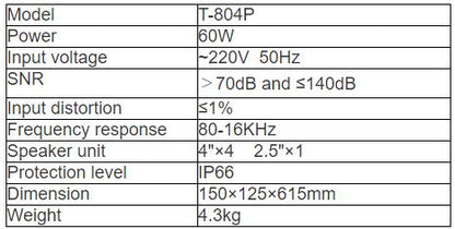 T-804P Column Speaker