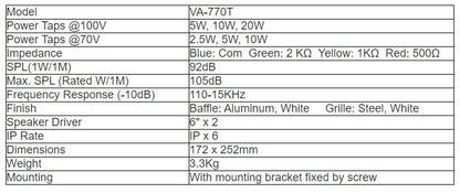 VA-770T Dual-directional Projection Loudspeaker