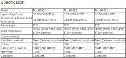 TL-LH2401, TL-LH2402, TL-LH2403 LED Linear Light