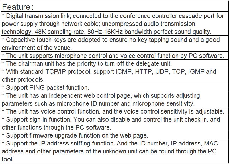 TS-0315, TS-0315A Conference Microphone