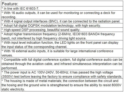 TS-0370H-16 Digital Infrared Transmitter