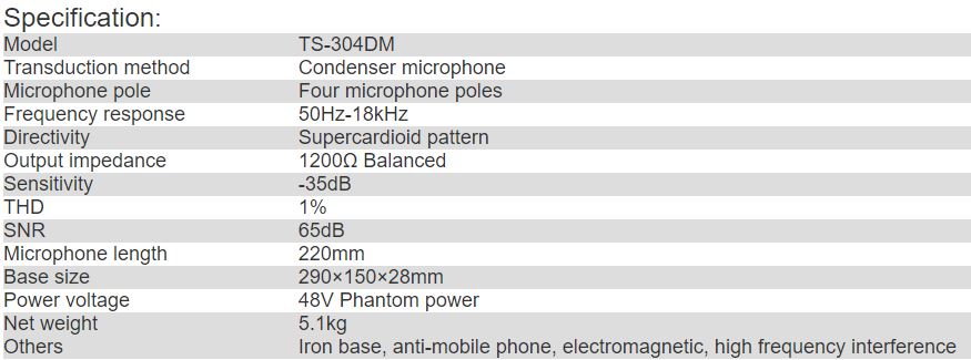 TS-304DM Microphone