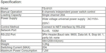 TS-9101 8-Channel Manual & Automatic Power Controller