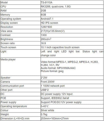 TS-9110A Interactive Intelligent Touch Screen