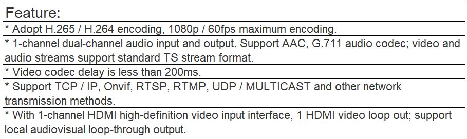 TS-9218 HDMI Encoder