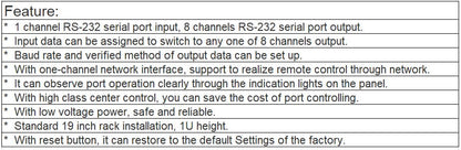 TS-9232 8-channel Serial Port Distributor