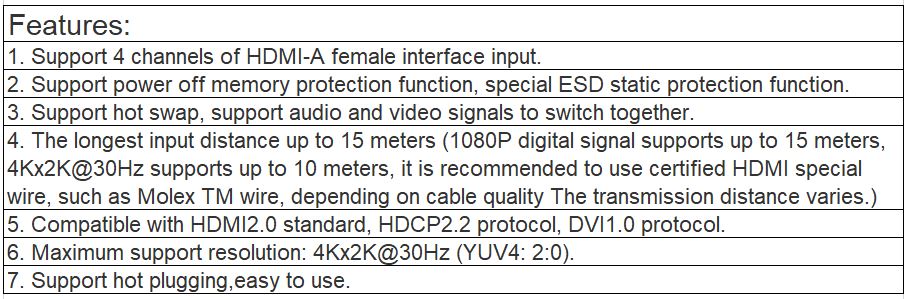 TS-9404UHI 4-channel HDMI Audiovisual Signal Input Card