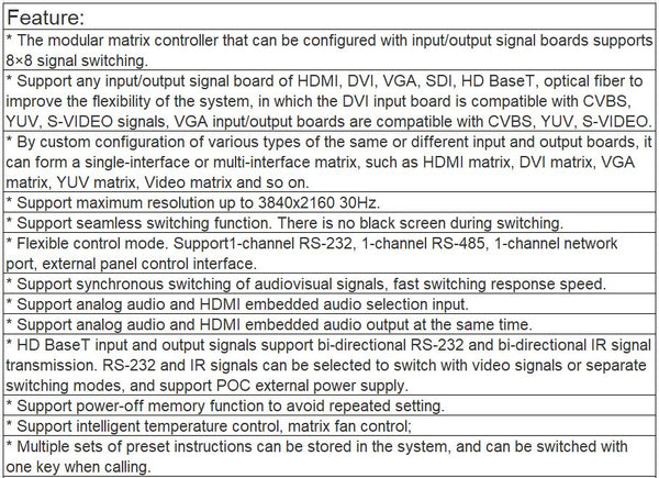 TS-9408UHM Seamless HD Matrix Network Switcher – ITC MALAYSIA - PA ...
