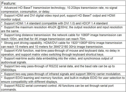 TS-9506KUT UHD KVM Transmitter