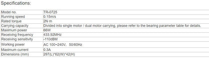 TR-0725 Electric Intelligent Remote Control Automatic Curtain