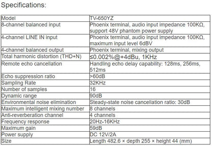 TV-650YZ Audio Processor