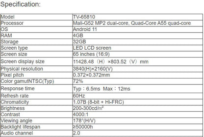 TV-65810 Intelligent Interactive Display