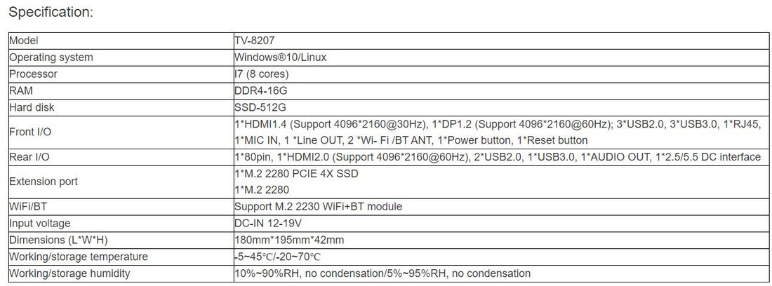 TV-8207 OPS Computer Module (I7) – ITC MALAYSIA - PA System ...