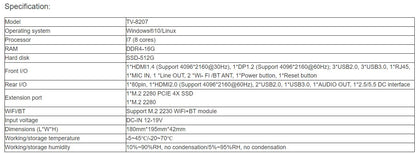TV-8207 OPS Computer Module (I7)