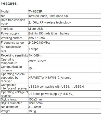 TV-820SP Stylus