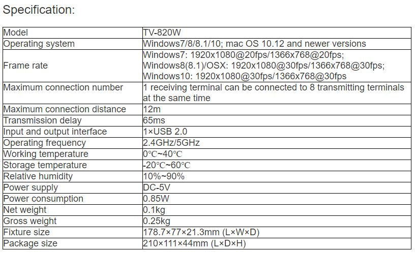 TV-820W PAPA Wireless Screen Transmitter