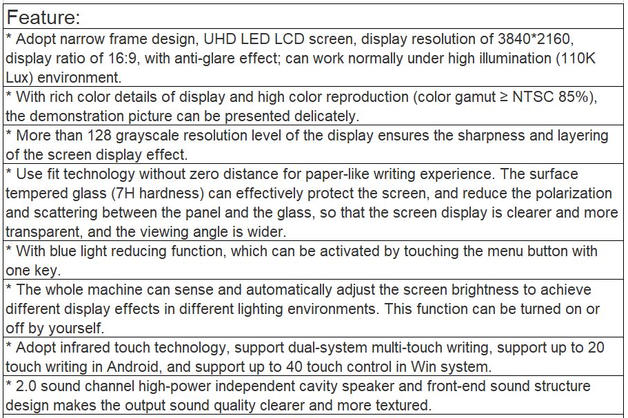 TV-65830E Interactive Flat Panel