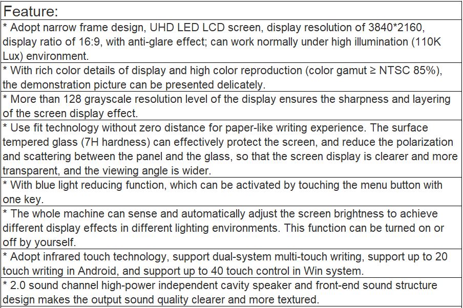 TV-75830E Interactive Flat Panel