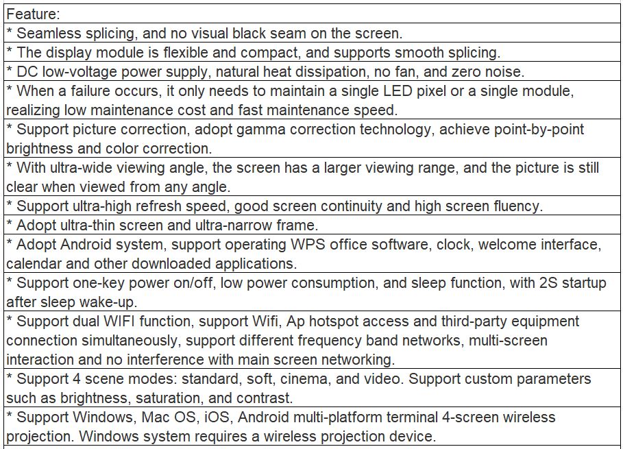 TV-W175-YZA Indoor Full Color LED Video Wall
