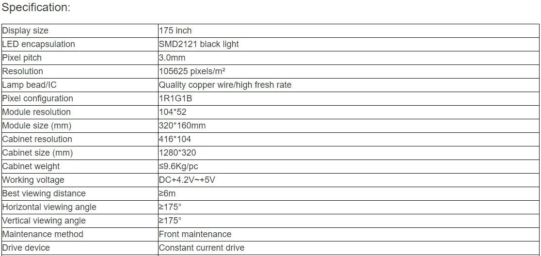 TV-W175- YZT Interactive Indoor Full Color LED Video Wall