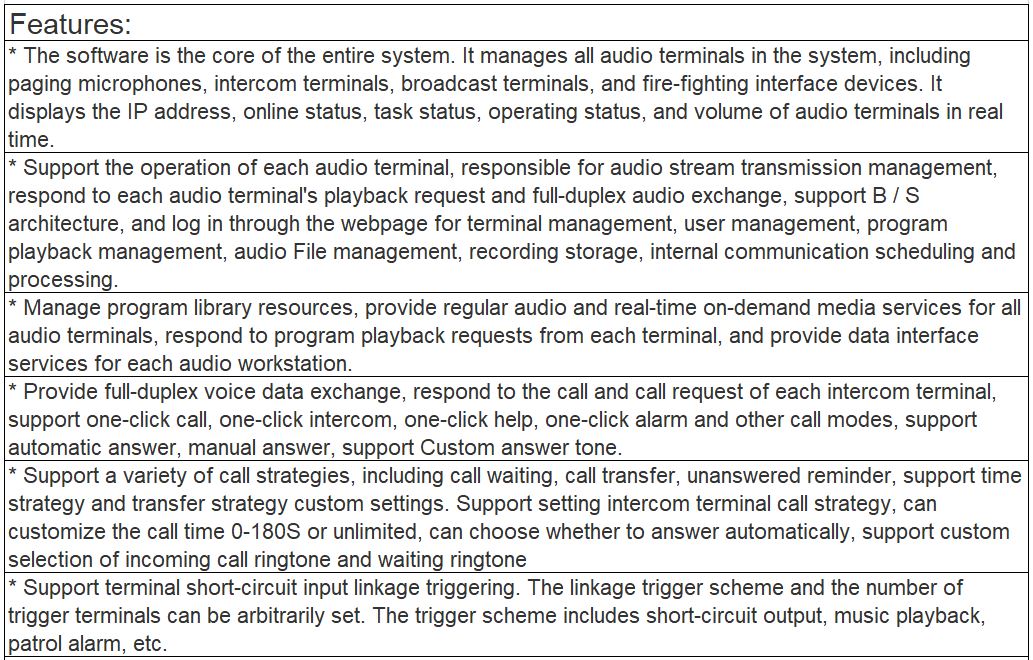 T-7700RU1 Digital IP Network Broadcast Client Management Software V1.0