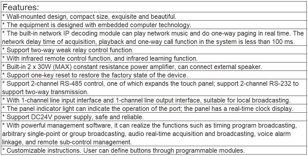 T-7705AC Wall-mounted IoT IP network terminal