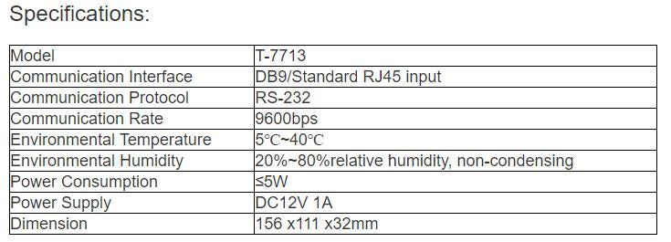 T-7713 Data Converting Terminal