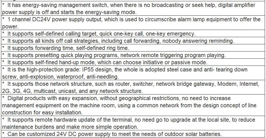 T-7732 IP network emergency intercom terminal (industrial grade)