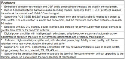 T-S708 POE Ceiling Speaker