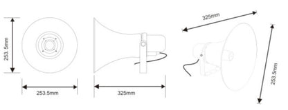 T-S7720 IP POE Horn Speaker