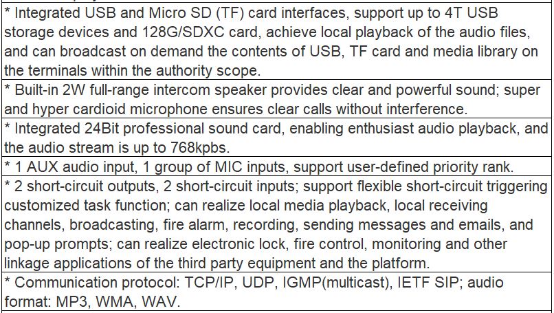 T-7802 Desktop IP Paging Microphone