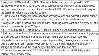 T-7802 Desktop IP Paging Microphone