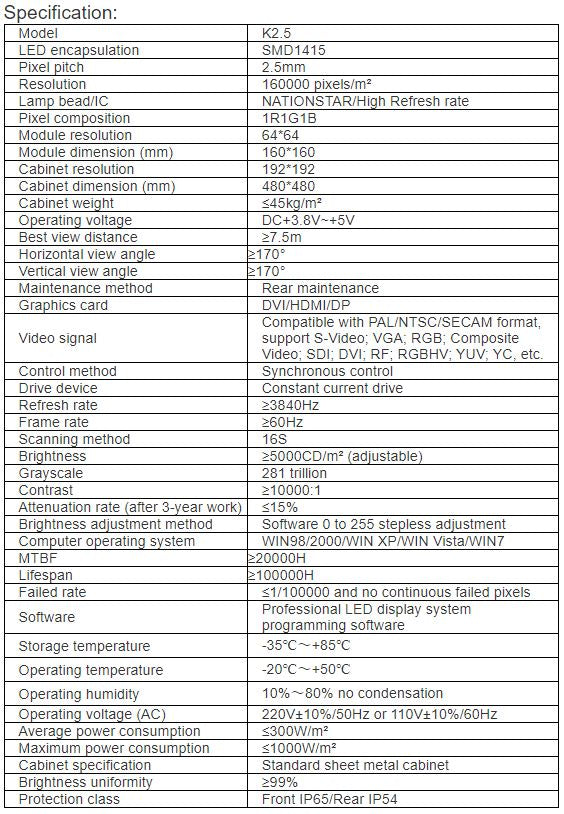 TV-OH250-BX Outdoor Full Color LED Video Wall