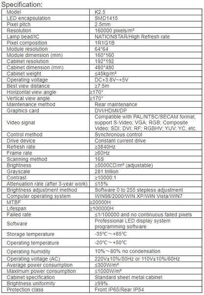 TV-OH250-BX Outdoor Full Color LED Video Wall