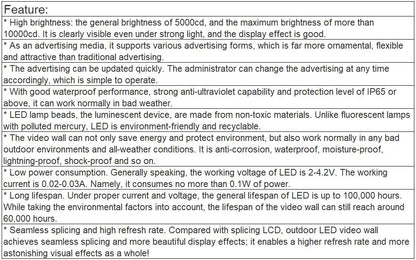 TV-OH250-YX Outdoor Full Color LED Video Wall
